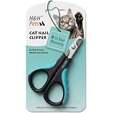 Cat Nail Clipper by H&amp;H Pets - Professional Sharp Stainless Steel Claw Clipper Trimmer with Sturdy Non Slip Handles - For Small Animal &amp; Cats Nail Cutter
