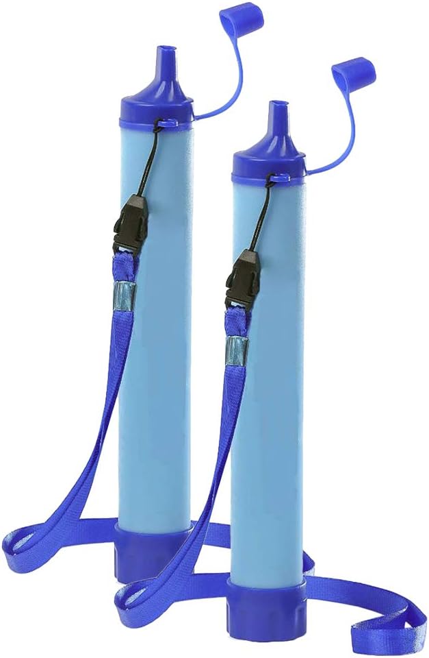 Lixada Straw Water Filter Survival Filtration Portable Emergency Water