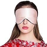 Adbama Silk Sleep Mask with Adjustable Strap - Champagne