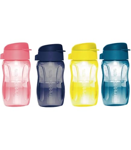 Amazon.com: Tupperware Aquaslim 1l Fliptop Bottle 4pc : Home & Kitchen