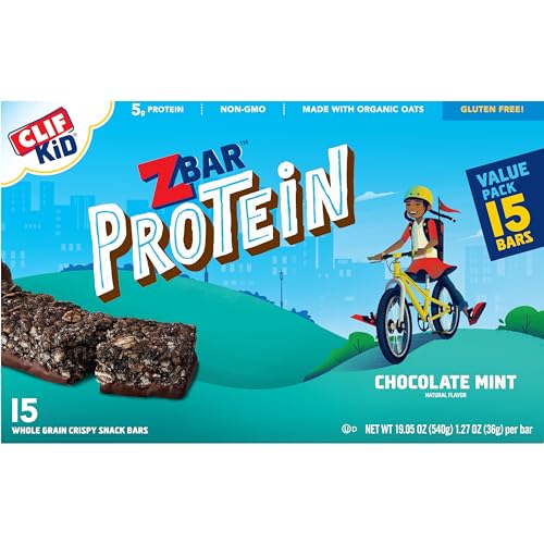 ZBAR PROTEIN – CHOCOLATE FLAVORED MINT – CRISPY SNACK BARS – MADE WITH ORGANIC OATS – NON-GMO – 5G PROTEIN – GLUTEN FREE PROTEIN BARS (15 PACK)