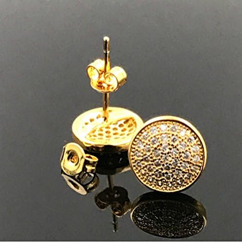 18k Gold Filled Earring With lab simulated Diamonds suitable for men/women comes with a warranty.