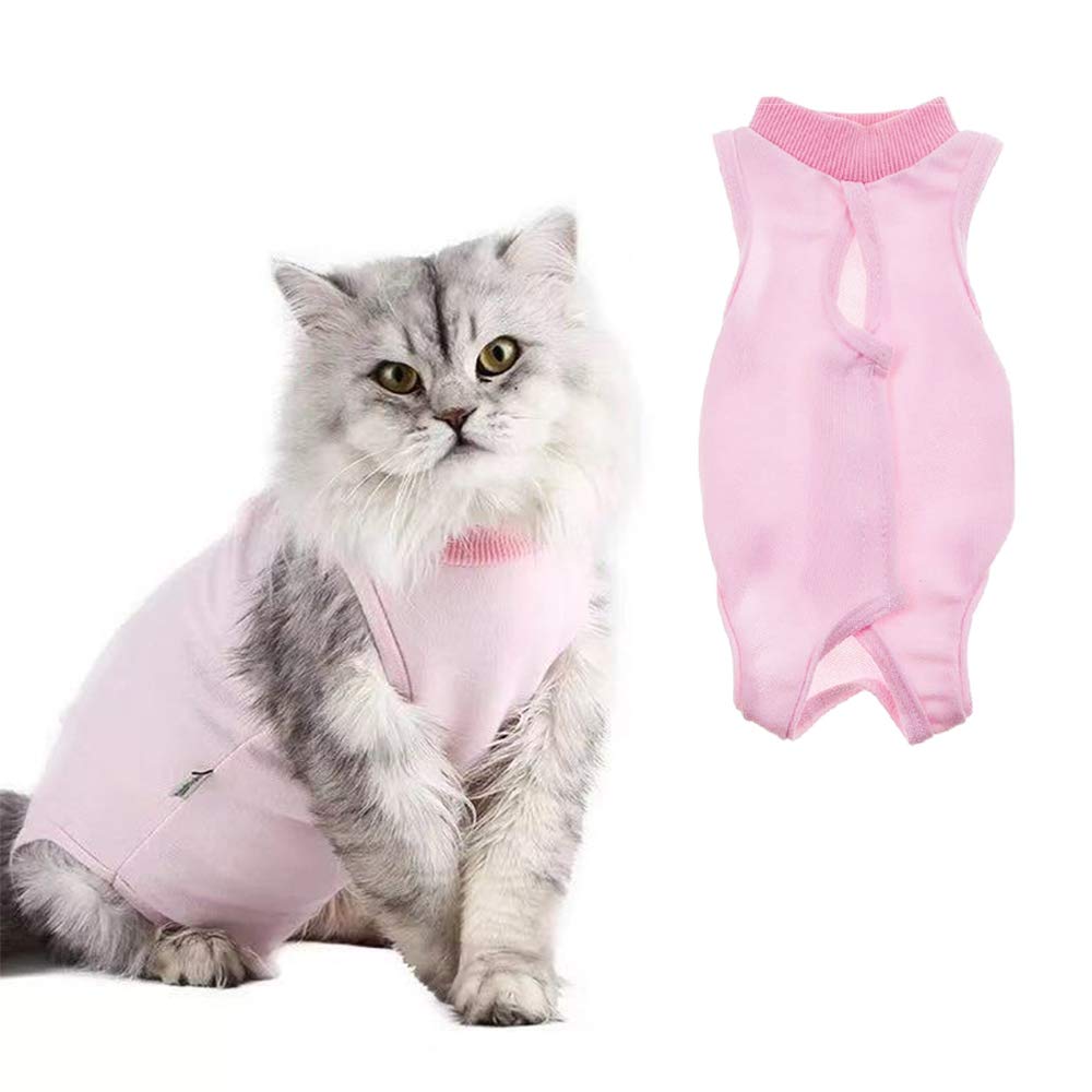 L7HWDP Cat Professional Recovery Suit,Cat Clothes for Abdominal Wounds or Skin Diseases (L)