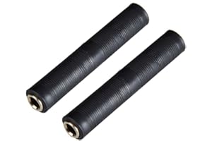 2 Pack 1/4 Inch TRS/TS Female to Female Coupler, 6.35mm Jack Stereo Adapter Joiner, Gender Changer Connectors Extension for M