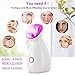 Nano Ionic Warm Mist Facial Steamer(Built-in Ion Lamp),Hot Mist Moisturizing Cleansing Pores Face Steamers Sprayer Face Humidifier Hydration System Home Sauna SPA ,Blackhead Remover Kit Hair Band Free