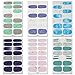 WOKOTO 6 Sheets Shine Nail Wraps Polish Decal Strips With 1Pcs Nail File Golden Glitter Adhesive Nail Art Stickers Manicure Kits
