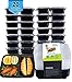 Green vege Bento Meal Prep Containers 20 Pack for Food Storage 3 Compartment with Lids-Reusable,Stackable,Microwave,Dishwasher and Freezer Safe,20 Sporks