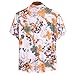 Hawaiian Short Sleeve for Men’s, Mlide Casual Ethnic Rainforest Print Button T-Shrit,Pink,XXXLthumb 3