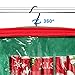 ZOBER Premium Underbed Wrap Storage Bag – 360 Swivel Hook for Hanging GiftWrap Organizer, Side Pockets for Holiday Wrapping Paper Storage Ribbons Bows Etc Fits Upto 20 Standard Rolls 40” Long