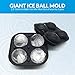 2.5 Inch Giant Ice Ball Mold - Makes Large Sphere Ice Mold Tray Round Ice Cubes Tray for Massive Sized Whiskey Ice Balls or Make Hot Chocolate Bombs by ABG