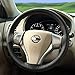 ANTYE Universal 15 inch Microfiber Leather Auto Car Steering Wheel Cover Anti-Slip Stitch On Wrap Hand Sewing with Needle & Thread (Size M, Black)