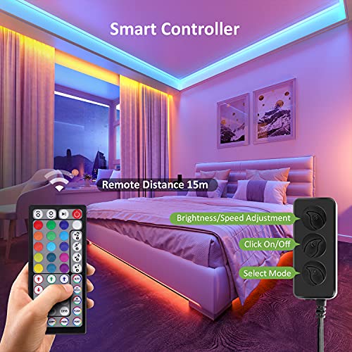 NOVOSTELLA 20ft RGB Smart LED Strip Lights Kit, Music Sync APP RGB