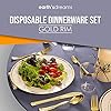 Earths-Dream-Gold-Plastic-Plates-Set-A-Complete-Disposable-Dinnerware-Set-with-100-Party-Plates-25-Dinner-25-Salad-25-Soup-25-Dessert-125-Gold-Silverware-25-Cups-50-Napkins-Table-Runner Earth’s Dream Disposable Dinnerware Set for Christmas: 100 Gold Plastic Plates Set for Party (25 Dinner, 25 Salad, 25…