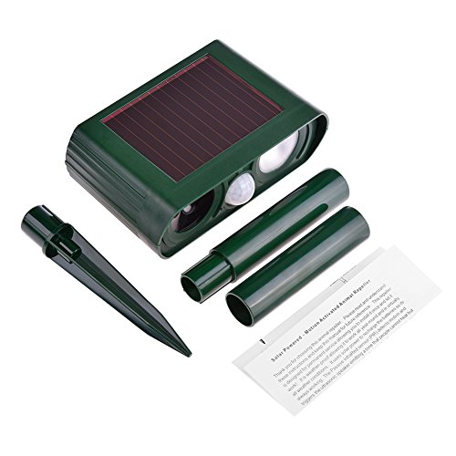 image for Yunt Ultrasonic Animal Pest Repeller Outdoor Waterproof Solar Powered 