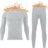 HEROBIKER Long Johns Thermal Underwear for Men Skiing Winter Warm Hunting Gear Fleece Lined Base Layer Set Top Bottom