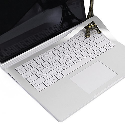 Premium Full Body Skin Sticker Decal Protector,Decorative Protector for Microsoft Surface Book 2 13 Inch (i7 CPU Configuration Version)-Silver - Thumbnail 3