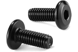 M6 x 15mm 20Pcs Flat Head Hex Socket Cap Screws Bolts, 304 Stainless Steel 18-8, Full Thread, Black Oxide by SG TZH (with Hex Spanner)