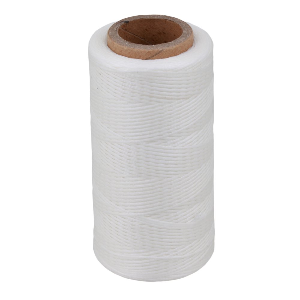Photo 1 of 200 Meter 150D 1mm Waxed Wax Thread Cord Sewing Craft for DIY Leather Hand Stitching (White)