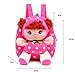 Swesy Kids Toddler Baby Girls Backpack Plush Toy Backpack Snack Bag Travel Bag 1-3 Years Rose Red