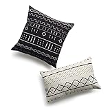 Hofdeco Decorative Throw and Lumbar Pillow Cover HEAVY WEIGHT Cotton Linen African Mud Cloth Ethnic Geo Stripe Dots and Line 18