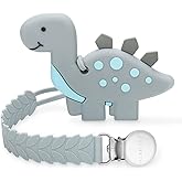 Teething Toys for Babies, Baby Teethers | Silicone Baby Teether Toys for Boys and Girls Infant Teething Relief for Teething Dinosaur Shape, Gray