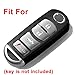 Qty(2) Smart Key Fobs Remote Covers Case Holder Jacket Skin for 2017 2018 Mazda CX-5 CX5 6 3 Miata MX5 Smart 4 Buttons Keyless Entry