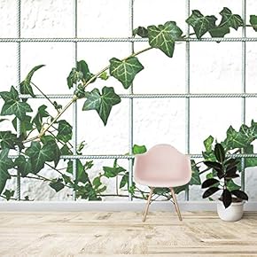 Wall Mural Green Leaves in White Background Removable Self-Adhesive Large Wallpaper - 66x96 inches