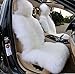 OFLBA Faux Sheepskin Car Seat Cover Universal Fit Artificial Fur Seat Covers for Cars Front Seats (White)