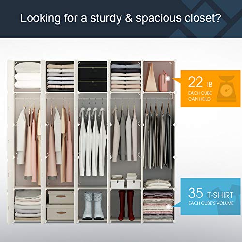 image for MAGINELS Wardrobe Armoire Closet Clothes Organizer Cube Storage Bedroo