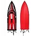 SZJJX RC Boat 2.4GHz 4 Channels Remote Control Electric Racing Boat 30KM/H High Speed Automatically 180 Degree Flipping Transmitter with LCD Screen Red