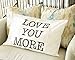 Super Z Outlet I Love You & Love You More Cotton Polyester Standard Size Pillowcase Pair for Bedroom, Home Decoration Set, Anniversary