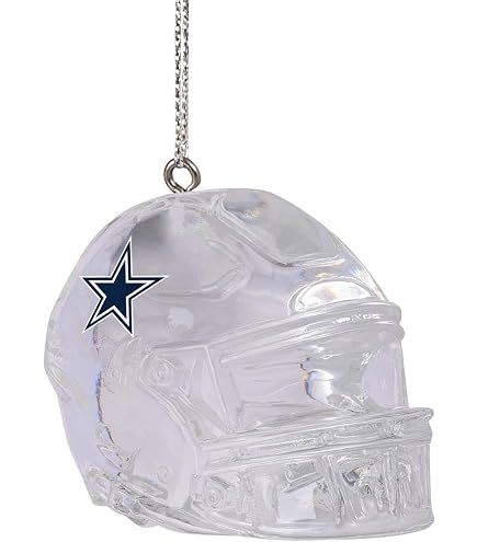 FOCO NFL Dallas Cowboys Clear Helmet Ornament – Officially Licensed Holiday Decoration : Sports & Outdoors