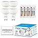MELPO GU10 LED Dimmable Spotlight, 45-Degree Color Changing Light Bulb with Remote Control, RGB & Warm White (Pack of 4)
