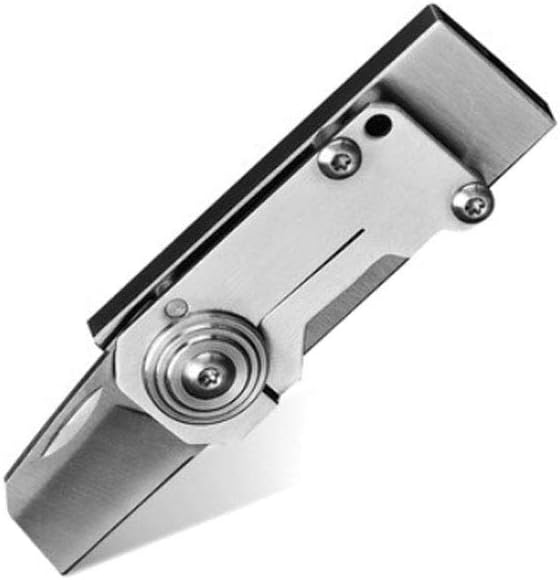 GUYUEXUAN Whistle, Multi-function Stainless Steel Knife Whistle, High-decibel Pop Sound Earthquake Rescue Whistle (silver, 7.5 * 2cm)