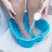 DRESHah Large Aqua Foot Bath Tub - Thick Sturdy Plastic Pedicure Spa and Massage for Soaking Feet, Toenails, and Ankles with Epsom Salts or Essential Oils. Helps with Callus, Fungus and Dead Skin