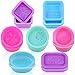 HEHALI 21pcs Silicone Soap Mold, Square Round Oval Molds, Food-Grade Silicone Handmade Mold and Baking Mold primary