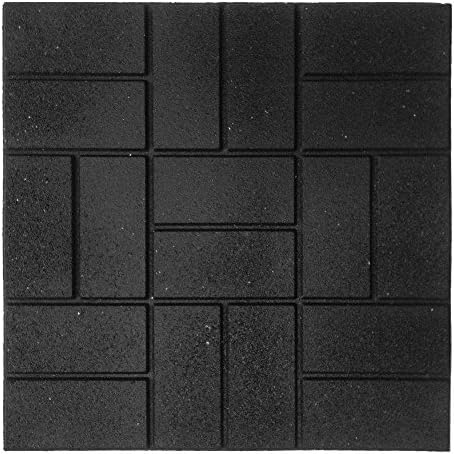 24" x 24" Recycled DIY Paver Step Stones in Brick Black (4 Tiles per Case)