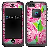 Pink Turquoise Flower Skin Decal for Lifeproof iPhone 5 Case Design (Case not included)