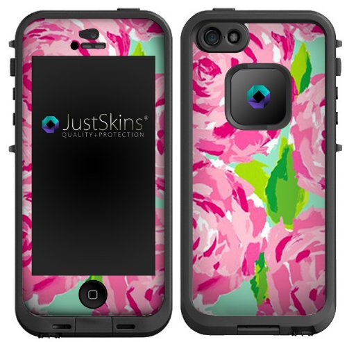 Pink Turquoise Flower Skin Decal for Lifeproof iPhone 5 Case Design (Case not included)