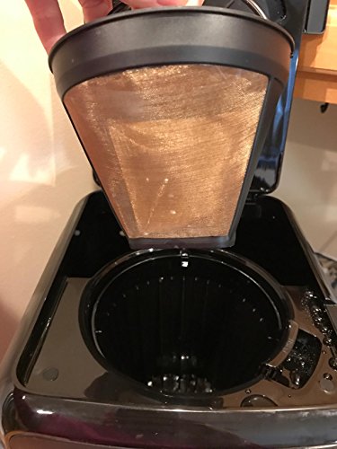 NRP Steel Gold Cone No.4 Permanent Coffee Filter 12cup Coffeemakers for KRUPS & More