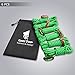 GEERTOP Reflective Guylines 4mm Tent Cords Lightweight Camp Ropes with Aluminum Adjuster Tensioner for Outdoor Camping Hiking Backpacking Survival Gear Green