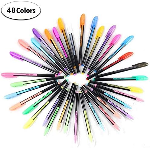Longjet Fineliner Color Pen Set 48 Color, 12 Color Fluorescent Pen, 12 Color Flash Pen, 12 Color Pastel Pen, 12 Color Metal Pen (48 color)