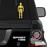 Crash Test Dummy - 7" high printed decal - For