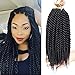 Ago 6Packs 12inch Havana Twist Crochet Hair Senegalese Twists Hair Low Temperature Braiding Hair 12Strands/Pack(12inch/6packs, 1B#)