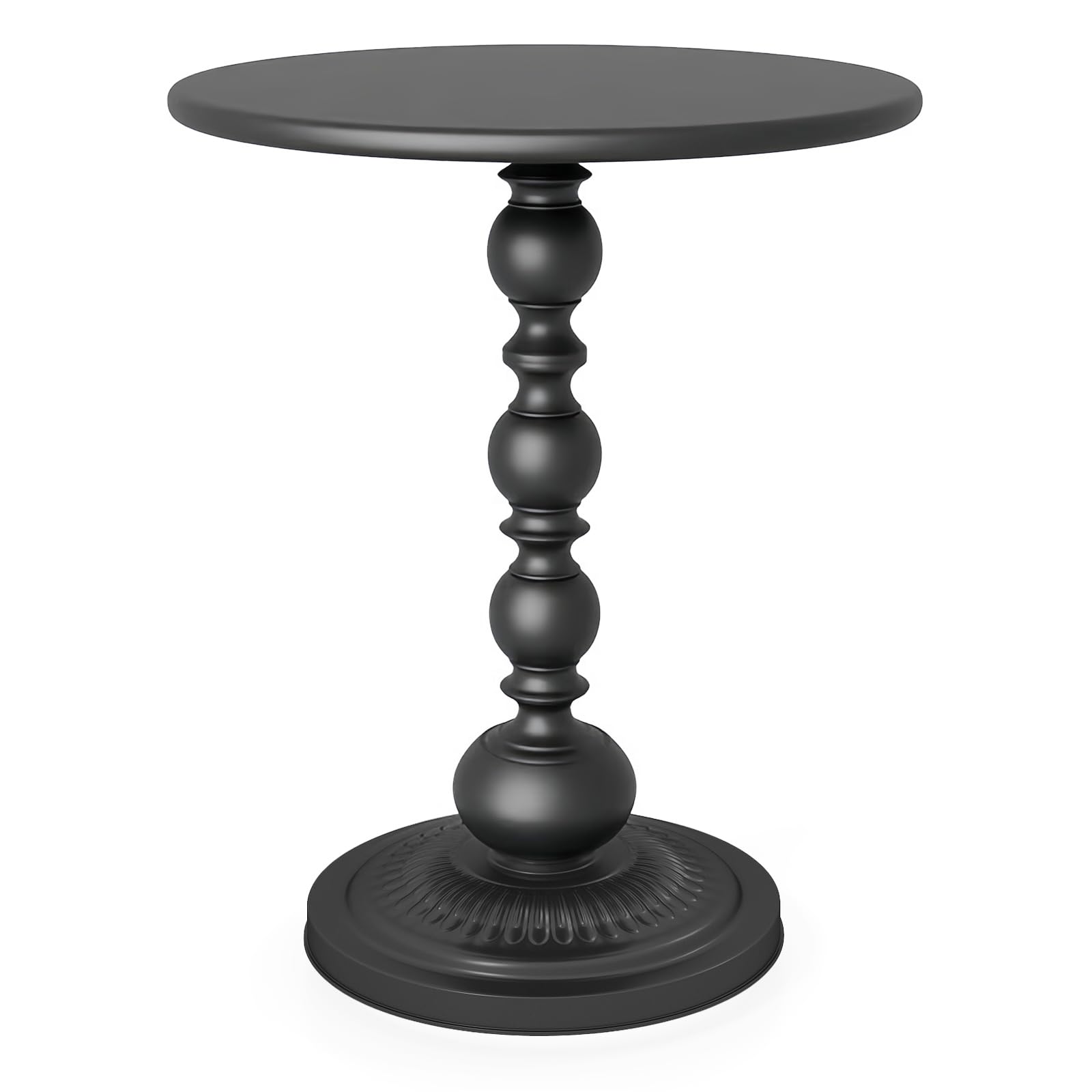 Photo 1 of ***MISSING PARTS***
Funecy Metal Small End Table,Vintage Matte Black Round Side Table Nightstand for Bedside or Sofa,Small Accent Pedestal Table for Living Room Corners Bedroom Patio and bar (Matte Black)