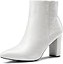 DREAM PAIRS Women's Chunky Heel Ankle Booties Pointed Toe Short Boots