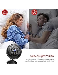 Victure Mini Spy Cámara oculta 1080P FHD Cámara de seguridad portátil con detección de movimiento Infrarrojo Visión nocturna, Cámara de vigilancia compacta con pilas perfecta para el automóvil de la oficina en el hogar