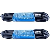 MCSproaudio 2 Pack 25 Ft Male to Female XLR Shielded Balanced Cables for Powered Speakers