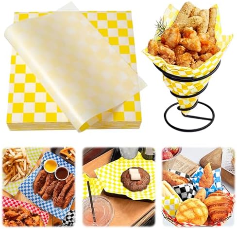 100PCS Deli Paper,Premium Food Basket Liners, Grease Resistant Wax ...