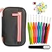 Crochet Hook Set by Classy Catz. 9 color Ergonomic Soft Rubber Comfort Grip Handles for Pain-free Crocheting. 8 x 5 inch Canvas Case with 21 pcs Accessories.
